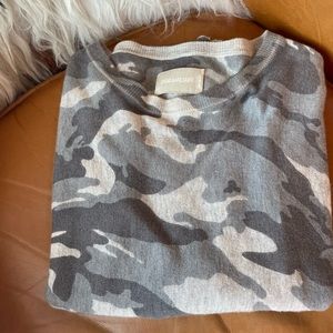 Zadig & Voltaire 100%cashmere lightweight camouflage sweater grey medium